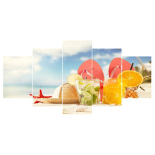 Load image into Gallery viewer, 5pcs/set Beach - Full Drill Round Drill Painting  - 95x45cm