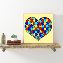 Load image into Gallery viewer, Heart - Full Drill Round Drill - 30x30cm