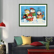 Load image into Gallery viewer, Snowman - Full Drill Round Drill - 40x30cm