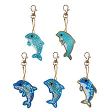 Load image into Gallery viewer, 5pcs Dolphin DIY Keychain