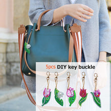 Load image into Gallery viewer, 5pcs Roses DIY Keychain
