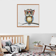 Load image into Gallery viewer, Glasses Owl - Full Drill Round Drill - 30x30cm