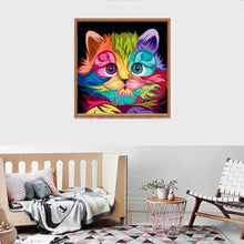 Load image into Gallery viewer, Colorful Cat - Full Drill Round Drill - 30x30cm