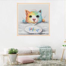 Load image into Gallery viewer, Cat Fishbone - Full Drill Round Drill - 30x30cm