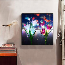 Load image into Gallery viewer, Dragonfly Flower - Full Drill Round Drill - 30x30cm