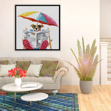 Load image into Gallery viewer, Vacation Dog - Full Drill Round Drill - 30x30cm