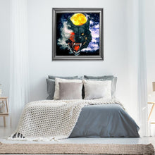 Load image into Gallery viewer, Wolf and Moon - Full Drill Round Drill - 30x30cm