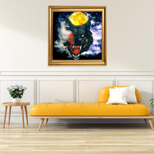 Load image into Gallery viewer, Wolf and Moon - Full Drill Round Drill - 30x30cm