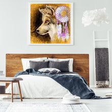 Load image into Gallery viewer, Wolf and Dream Catcher - Full Drill Round Drill - 30x30cm