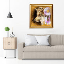 Load image into Gallery viewer, Wolf and Dream Catcher - Full Drill Round Drill - 30x30cm