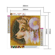 Load image into Gallery viewer, Wolf and Dream Catcher - Full Drill Round Drill - 30x30cm