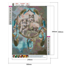 Load image into Gallery viewer, Wolf and Dream Catcher - Full Drill Round Drill - 30x40cm