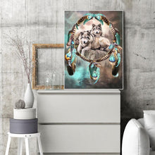 Load image into Gallery viewer, Wolf and Dream Catcher - Full Drill Round Drill - 30x40cm