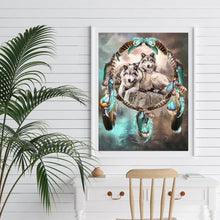 Load image into Gallery viewer, Wolf and Dream Catcher - Full Drill Round Drill - 30x40cm