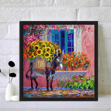 Load image into Gallery viewer, Donkey Flowers - Full Drill Round Drill - 30x30cm