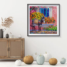 Load image into Gallery viewer, Donkey Flowers - Full Drill Round Drill - 30x30cm