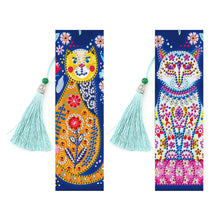 Load image into Gallery viewer, 2pcs Cat-DIY Diamond Painting Bookmark