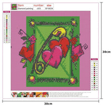 Load image into Gallery viewer, Love Heart - Full Diamond Painting - 30x30cm