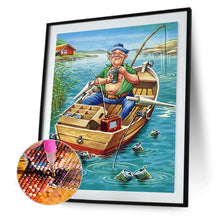 Load image into Gallery viewer, Fishing Man - Full Diamond Painting - 40x30cm