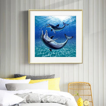 Load image into Gallery viewer, Two Whale - Full Drill Round Drill - 30x30cm