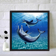 Load image into Gallery viewer, Two Whale - Full Drill Round Drill - 30x30cm