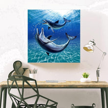 Load image into Gallery viewer, Two Whale - Full Drill Round Drill - 30x30cm