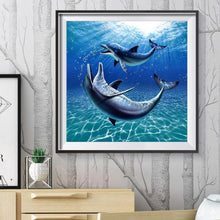 Load image into Gallery viewer, Two Whale - Full Drill Round Drill - 30x30cm