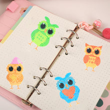 Load image into Gallery viewer, 8pcs-Owl-Diamond Painting Free Stickers