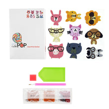 Load image into Gallery viewer, 9pcs-Animal-Diamond Painting Free Stickers
