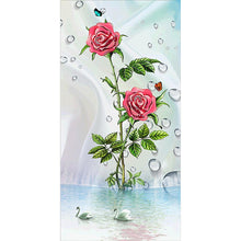 Load image into Gallery viewer, Flower and Swans - Full Drill Round Drill Painting - 85x45cm