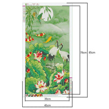 Load image into Gallery viewer, Lotus Pond and Crane - Full Drill Round Drill Painting - 85x45cm