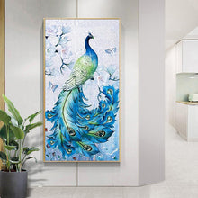 Load image into Gallery viewer, Peacock Animal - Full Drill Round Drill - 45x85cm