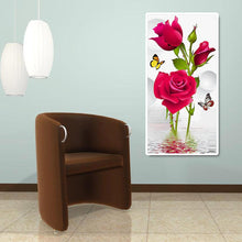 Load image into Gallery viewer, Rose Butterflies - Full Drill Round Drill - 45x85cm