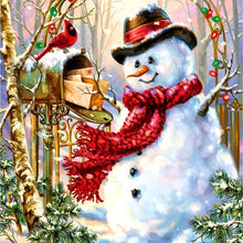 Load image into Gallery viewer, Christmas Snowman  - Full Drill Round Drill - 30x30cm