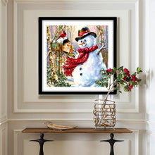 Load image into Gallery viewer, Christmas Snowman  - Full Drill Round Drill - 30x30cm