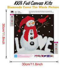 Load image into Gallery viewer, Christmas Snowman  - Full Drill Round Drill - 30x30cm
