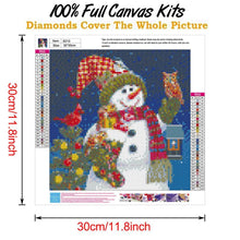 Load image into Gallery viewer, Christmas Snowman  - Full Drill Round Drill - 30x30cm