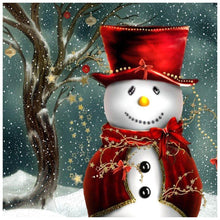 Load image into Gallery viewer, Christmas Snowman - Full Drill Round Drill - 30x30cm