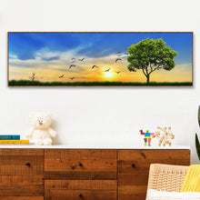 Load image into Gallery viewer, Tree with Sunrise - Full Drill Round Drill - 80x30cm