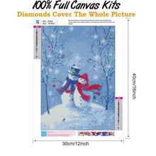 Load image into Gallery viewer, Snowman  - Full Drill Round Drill - 30x40cm