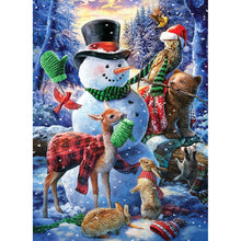 Load image into Gallery viewer, Snowman  - Full Drill Round Drill - 30x40cm