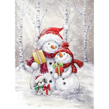 Load image into Gallery viewer, Snowman  - Full Drill Round Drill - 30x40cm