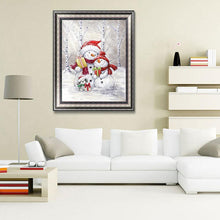 Load image into Gallery viewer, Snowman  - Full Drill Round Drill - 30x40cm