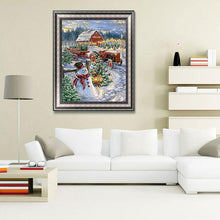 Load image into Gallery viewer, Snowman  - Full Drill Round Drill - 30x40cm