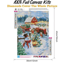 Load image into Gallery viewer, Snowman  - Full Drill Round Drill - 30x40cm
