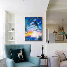 Load image into Gallery viewer, Dolphin  - Full Drill Round Drill - 30x40cm