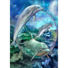 Load image into Gallery viewer, Dolphin  - Full Drill Round Drill - 30x40cm