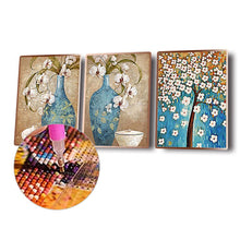 Load image into Gallery viewer, 3 Panels Vase Tree - Full Drill Round Drill - 95x45cm