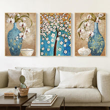 Load image into Gallery viewer, 3 Panels Vase Tree - Full Drill Round Drill - 95x45cm