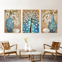 Load image into Gallery viewer, 3 Panels Vase Tree - Full Drill Round Drill - 95x45cm